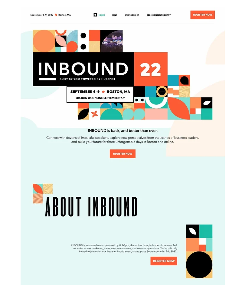 Inbound webinar landing page examples