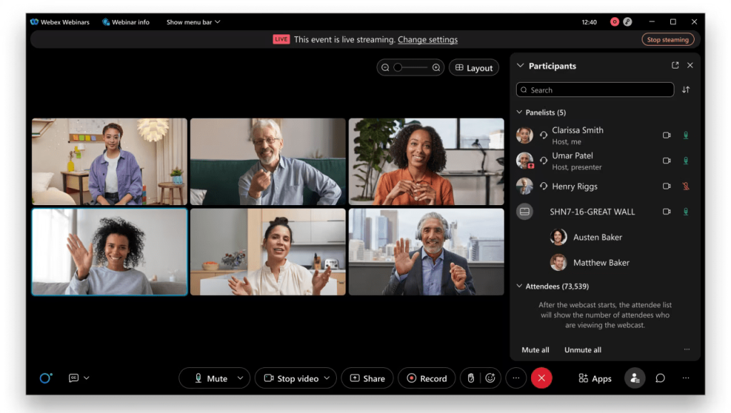 Webex - zoho webinar alternative - WebinarNinja