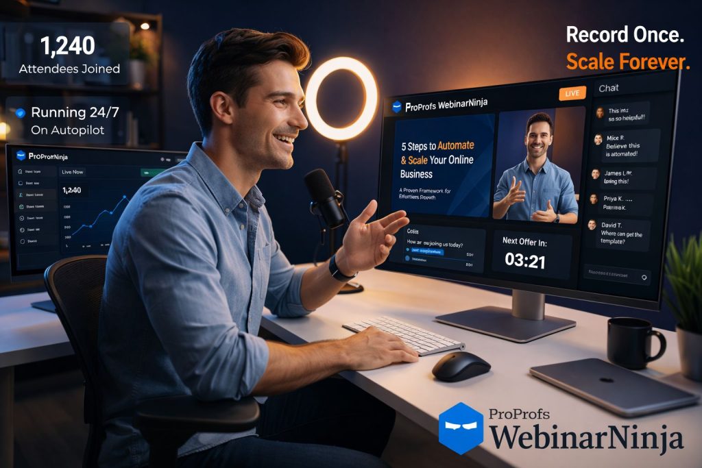 WebinarNinja - Best simulated live webinar software 