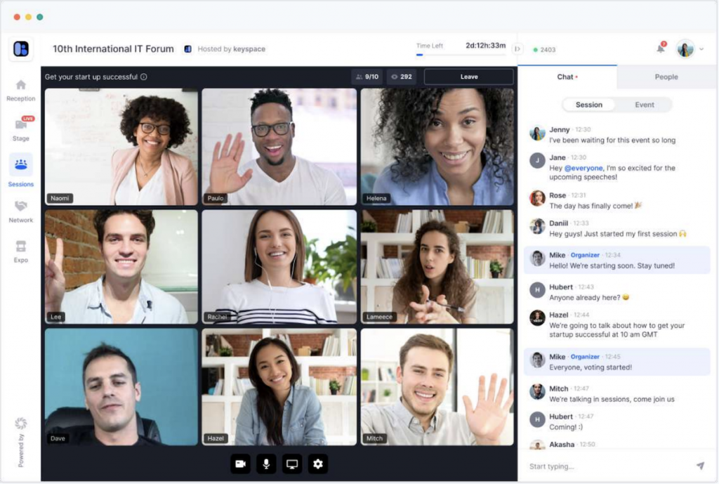 Hopin - Hybrid webinar platform - WebinarNinja