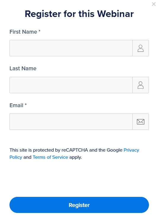 webinar registration form - WebinarNinja