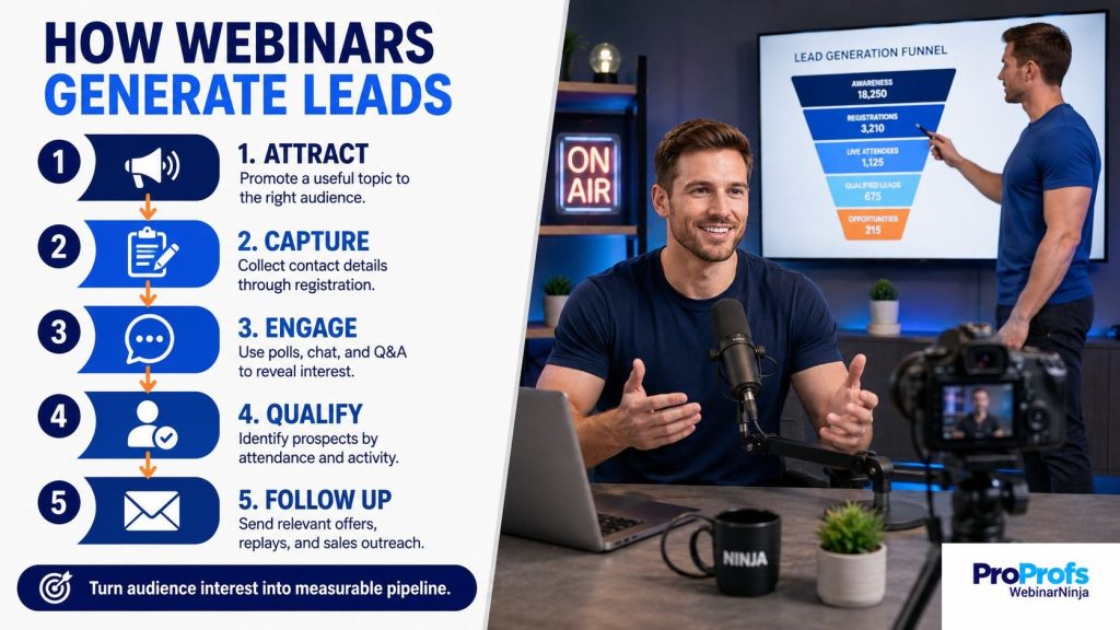 Lead generation using webinar management - WebinarNinja