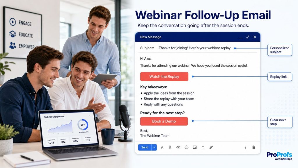 Webinar follow-up email - How to nurture webinar leads - WebinarNinja