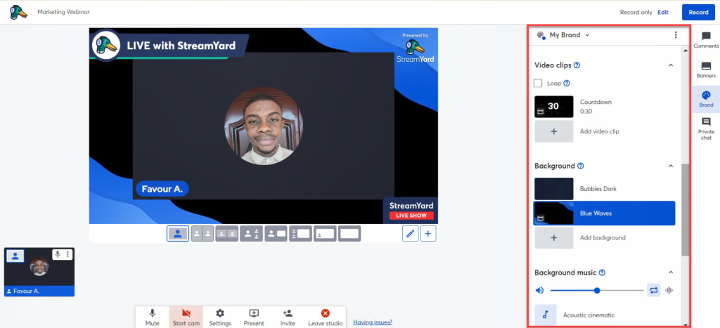 StreamYard - Webinar software for insurance agents - WebinarNinja