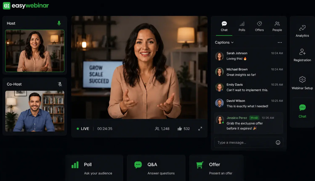 EasyWebinar dashboard