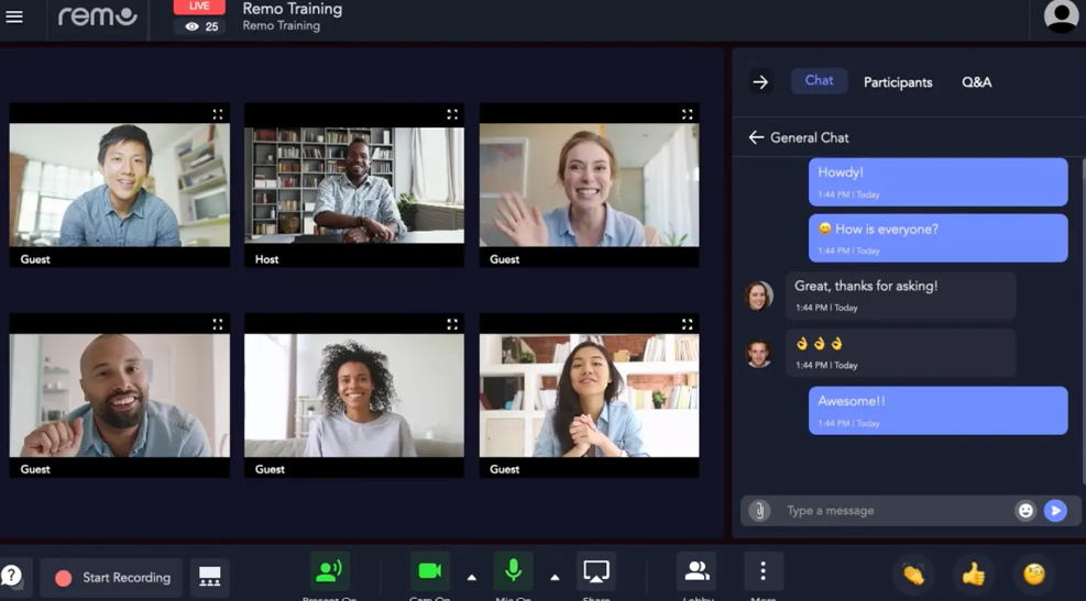 Remo - airmeet alternatives - ProProfs WebinarNinja