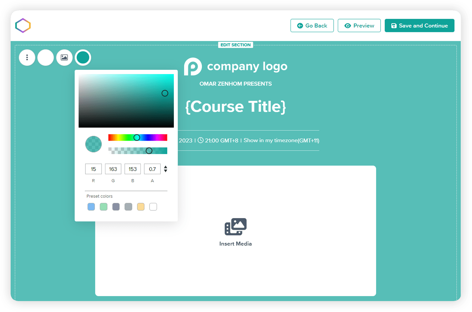 Create a custom sales page