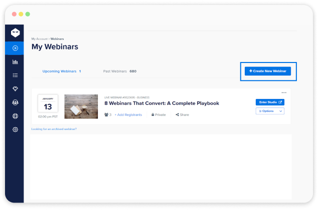 Create a New Webinar