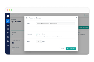 How to Create Live or On-Demand Courses