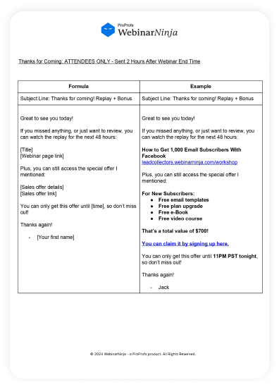Webinar Email Scripts that Sell