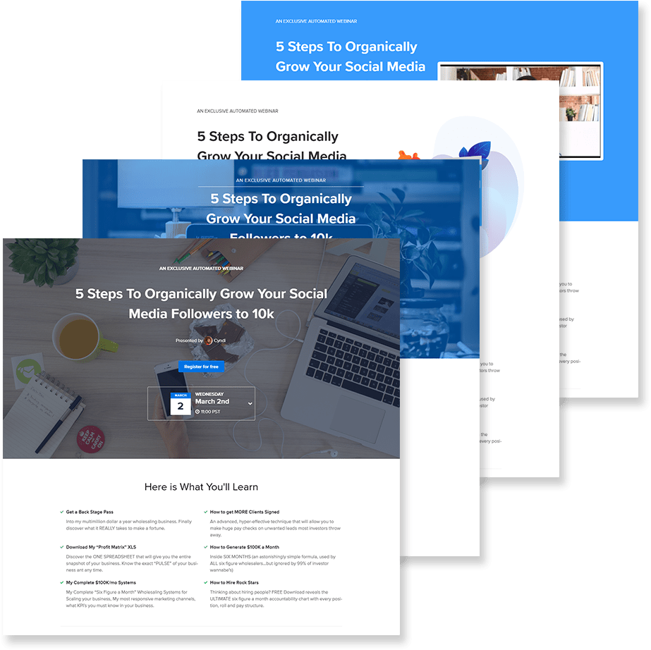 Built-in Landing Pages